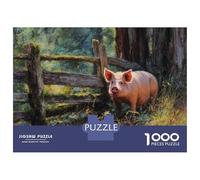 Rompecabezas para Adultos De 1000 Piezas Pig in The Forest Rompecabezas para Adultos Juguetes Antiestrés Regalos para Mujeres Juego Desafiante Regalos 52x38cm/1000pcs