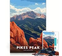 Rompecabezas para Adultos de 1000 Piezas,Pikes Peak,Colorado,Corte Premium,Juego de Habilidad Mental,diversión sin Esfuerzo,decoración navideña para Pared (50x75cm)