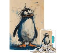 Rompecabezas para Adultos de 1000 Piezas Pingüino perdido Actividades Divertidas para Disfrutar en casa Durante Las Vacaciones Juegos Divertidos para niños de 14 años en adelante (38x26cm)