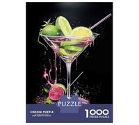 Rompecabezas para Adultos De 1000 Piezas Pink Martini Cocktail with Lime Slices Rompecabezas Práctico Juego Regalo De Cumpleaños Cumpleaños Y Navidad 38x26cm/1000pcs