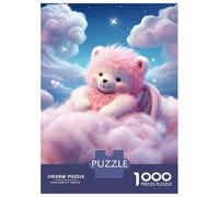 Rompecabezas para Adultos De 1000 Piezas Pink Teddy In Dreamland Rompecabezas para Adultos Juguetes Antiestrés Decoración del Hogar Juego Desafiante Regalos 38x26cm/1000pcs