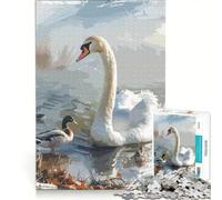 Rompecabezas para Adultos de 1000 Piezas Pinta un Cisne Juega a la Naturaleza relájate y diviértete en casa Actividades para Fortalecer el Amor en Pareja 50x75cm