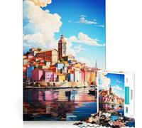 Rompecabezas para Adultos de 1000 Piezas,Pintura al óleo Calem,Bordes impecables,Divertido Juego de concentración Mental,Juego Tranquilo,decoración navideña,Regalo (38x26cm)