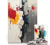 Rompecabezas para Adultos de 1000 Piezas, Pintura al óleo de Arte Abstracto, Juego de ingenio, difícil, Toda la Familia 38x52cm
