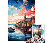 Rompecabezas para Adultos de 1000 Piezas Pintura al óleo de Halifax Juguetes adictivos para Cultivar la Paciencia Juegos Familiares decoración Perfecta Regalo Divertido (tamaño 38x52cm)