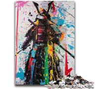 Rompecabezas para Adultos de 1000 Piezas, Pintura al óleo de Ninja samurái, Juegos educativos, decoración del hogar, Juego Educativo para cumpleaños y Navidad, 50x75cm