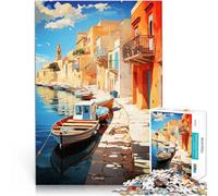 Rompecabezas para Adultos de 1000 Piezas Pintura al óleo del Camino Desafío difícil para aliviar el estrés Una Obra de Arte 38x26cm