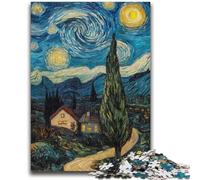 Rompecabezas para Adultos de 1000 Piezas: Pintura de montaña de Night Sky Juego Educativo para cumpleaños y Navidad (a Partir de 14 años, 50x75cm)