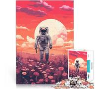 Rompecabezas para Adultos de 1000 Piezas Pintura Floral de Astronauta Juegos de relajación Interacción Entre Padres e Hijos 38x26cm