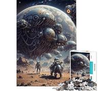 Rompecabezas para Adultos de 1000 Piezas Pioneros del Espacio galáctico Juego práctico Una Obra de Arte cumpleaños y Navidad (tamaño 50x75cm)