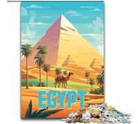 Rompecabezas para Adultos de 1000 Piezas, pirámides de Egipto, Viaje, Ayuda al Cerebro a ejercitar, Juguetes adictivos para Cultivar la Paciencia, decoración, 38x26cm
