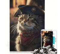 Rompecabezas para Adultos de 1000 Piezas: Piratas Gato IV, decoración de Pared, Juego para la interacción Entre Padres e Hijos, cumpleaños 50x75cm