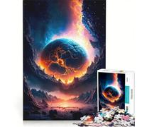 Rompecabezas para Adultos de 1000 Piezas Planeta Magma Juguete Educativo Divertido y con Humor con póster y Hoja de Preguntas a Juego 50x75cm