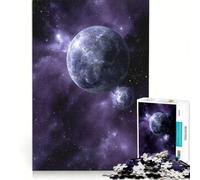 Rompecabezas para Adultos de 1000 Piezas Planetas en una Nebulosa púrpura Juegos relajantes y Actividades Divertidas para Hacer en casa Incluye póster y Hoja de Preguntas a Juego 38x52cm