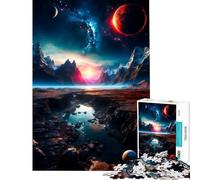 Rompecabezas para Adultos de 1000 Piezas Planetas extraños Juego Educativo desafío Juguete Interactivo antiestrés Regalo Divertido (tamaño 38x52cm)