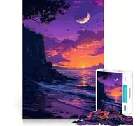 Rompecabezas para Adultos de 1000 Piezas,Playa de California,Pixel Art,Bordes impecables,Divertido Juego de concentración Mental,Juego Tranquilo,decoración navideña,Regalo (38x52cm)