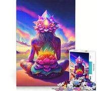 Rompecabezas para Adultos de 1000 Piezas Playa de Loto meditación Juegos relajantes Actividades Divertidas para Hacer en casa fortalece el Amor Entre Parejas 50x75cm
