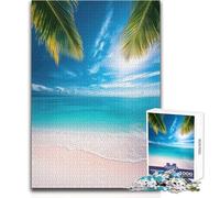 Rompecabezas para Adultos de 1000 Piezas, Playa Tropical, paraíso, Tranquilidad y satisfacción, Juguete de Corte de precisión Entrelazado, tamaño 50x75cm