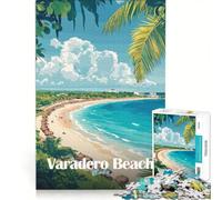 Rompecabezas para Adultos de 1000 Piezas Playa Varadero Cuba Juegos Divertidos para Toda la Familia con Piezas de Formas aleatorias Que encajan Perfectamente 50x75cm