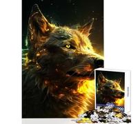 Rompecabezas para Adultos de 1000 Piezas poderoso Lobo y Juguetes eléctricos antiestrés Regalos para Mujeres y Hombres Juego Imposible Actividades Divertidas en casa tamaño 50x75cm