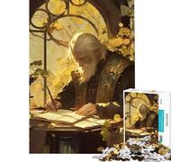 Rompecabezas para Adultos de 1000 Piezas Poeta escribiendo poemas Ayuda a ejercitar el Cerebro Regalos para Mujeres Juguetes antiestrés para Mayores de 14 años (50x75cm)