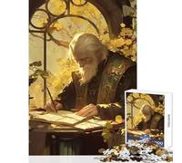 Rompecabezas para Adultos de 1000 Piezas Poeta escribiendo poemas Juguetes antiestrés Gran Regalo Juegos relajantes adecuados para decoración de Escritorio tamaño 50x75cm