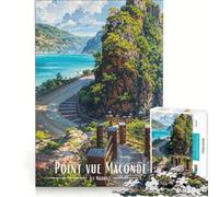 Rompecabezas para Adultos de 1000 Piezas Point Vue Maconde Isla Mauricio Juego Familiar Interesante para Reducir el estrés Juego de desafío único 38x52cm