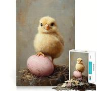 Rompecabezas para Adultos de 1000 Piezas Pollito y Huevo Rosa Encaja a la perfección Juguete Divertido para Jugar y Relajarse Regalo Ideal para cumpleaños y para Aficionados (38x52cm)