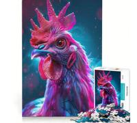 Rompecabezas para Adultos de 1000 Piezas: Pollo, Espacio y Animales Juguetes para armar Entrena tu Cerebro y Tus Manos Incluye póster y Hoja de Preguntas a Juego 38x52cm