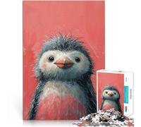 Rompecabezas para Adultos de 1000 Piezas Polluelo de pingüino Alegre Juegos Divertidos con Piezas de Formas aleatorias Que se entrelazan Completamente 75x50cm