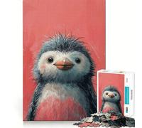 Rompecabezas para Adultos de 1000 Piezas Polluelo de pingüino Alegre,Pieza de Corte Limpio,Juego para ejercitar la Mente,Juego de Ocio,Pieza de Arte navideña (50x75cm)