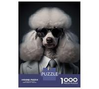 Rompecabezas para Adultos De 1000 Piezas Poodle Mafia Boss Rompecabezas para Adultos Juegos Familiares Decoración Perfecta Cumpleaños Y Navidad 38x26cm/1000pcs