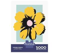 Rompecabezas para Adultos De 1000 Piezas Pop Art Yellow Flower Rompecabezas para Adultos Juego De Ingenio Juego Divertido Y Humorístico Juego Desafiante Regalos 52x38cm/1000pcs