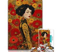 Rompecabezas para Adultos de 1000 Piezas Poppy Girl 1000 Piezas para Adolescentes con póster a Juego y Hoja de Trivia para Mayores de 14 años 75x50cm