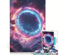Rompecabezas para Adultos de 1000 Piezas Portal Cósmico Neón con Asteroides Juegos Divertidos Carrera de Velocidad Colección de Artistas Bellas Artes 50x75cm