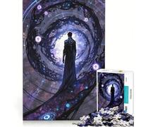Rompecabezas para Adultos de 1000 Piezas: Portal Cósmico y Figura Misteriosa, Decoración de Pared, Regalo de Cumpleaños, Fortalece el Amor Entre Parejas 38x52cm
