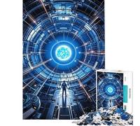 Rompecabezas para Adultos de 1000 Piezas Portal cuántico futurista Rompecabezas para Adolescentes Juegos relajantes análisis y lógica cumpleaños (tamaño 50x75cm)