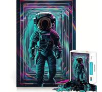 Rompecabezas para Adultos de 1000 Piezas Portal Espacial de astronautas,Arte de Corte Suave,Juguete para Entrenar la Mente,diversión para el Tiempo Libre,Regalo de cumpleaños (50x75cm)
