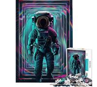Rompecabezas para Adultos de 1000 Piezas Portal Espacial de astronautas Juego Imposible Juego Educativo desafío Juguete Regalo de cumpleaños Mejora de la Memoria (tamaño 38x52cm)