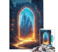Rompecabezas para Adultos de 1000 Piezas Portal mágico al Castillo Rompecabezas antiestrés de 1000 Piezas Que mejoran la Memoria cumpleaños y Navidad (75x50cm)