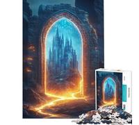 Rompecabezas para Adultos de 1000 Piezas Portal mágico al Castillo Rompecabezas de 1000 Piezas para armar Juguetes Decorar Rompecabezas Familiar (38x26cm)