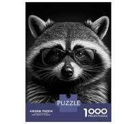 Rompecabezas para Adultos De 1000 Piezas Portrait of A Raccoon Rompecabezas para Adultos Juego Práctico Difícil Difícil Cumpleaños Y Navidad 38x26cm/1000pcs