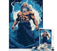 Rompecabezas para Adultos de 1000 Piezas Poseidón Neptuno Dios Juguetes antiestrés Regalos de Amigo Secreto Juegos educativos Ayuda a ejercitar el Cerebro tamaño 38x52cm