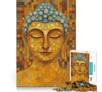 Rompecabezas para Adultos de 1000 Piezas,póster artístico de Mosaico de Buda,Juego de Ajuste preciso,Juguete Inteligente para el Cerebro,Tiempo Libre,Regalo de cumpleaños para la Mente (38x52cm)
