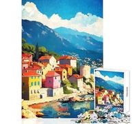 Rompecabezas para Adultos de 1000 Piezas póster artístico de Split Croacia Juegos Familiares Carrera de Velocidad Manual Juguetes antiestrés cumpleaños y Navidad (50x75cm)