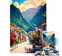 Rompecabezas para Adultos de 1000 Piezas póster artístico Sa Pa Rompecabezas para Adultos Juguete decoración de Pared Regalos para Mujeres cumpleaños y Navidad (tamaño 38x52cm)