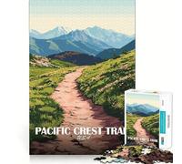 Rompecabezas para Adultos de 1000 Piezas Póster con Paisaje del Sendero de la Cresta del Pacífico de EE UU,Ideal para Recortar,decoración,Rompecabezas,Regalo para el Tiempo,Regalo o para Aficionados