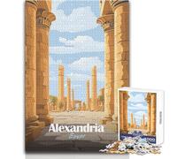 Rompecabezas para Adultos de 1000 Piezas,póster de Alejandría,Egipto,Juego práctico,decoración Perfecta,Regalo de Amigo Secreto,tamaño 50x75cm