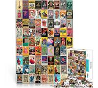 Rompecabezas para Adultos de 1000 Piezas Póster de Costura Retro Juguete Educativo Intelectual descompresor Regalo Divertido 38x26cm