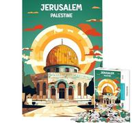 Rompecabezas para Adultos de 1000 Piezas póster de Jerusalén y Palestina Juegos educativos Juguetes Juguetes una Obra de Arte tamaño 38x52cm